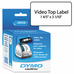 DYM30326 VHS Top Labels, 1-4/5 x 3-1/10, White, 150/Box By DYMO