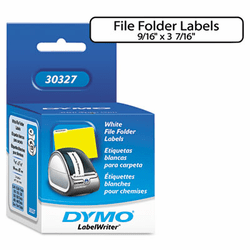 DYM30327 1-Up File Folder Labels, 9/16 x 3-7/16, White, 260/Box By DYMO