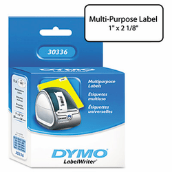 DYM30336 Multipurpose Labels, 1 x 2 1/8, White, 500/Box By DYMO