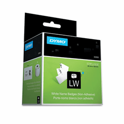 DYM30856 Name Badge Insert Labels, 2-7/16 x 4-3/16, White, 250/Box By DYMO