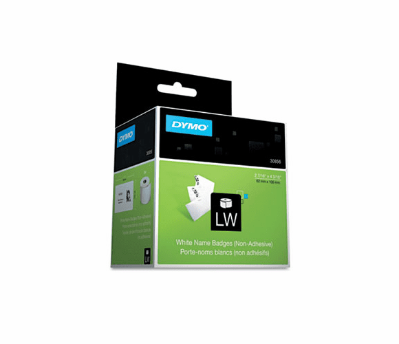 DYM30856 Name Badge Insert Labels, 2-7/16 x 4-3/16, White, 250/Box By DYMO
