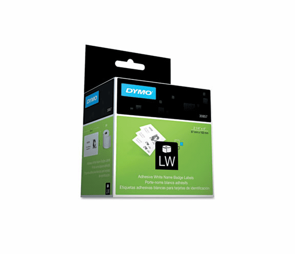DYM30857 Self-Adhesive Name Badge Labels, 2-1/4 x 4, White, 250/Box By DYMO