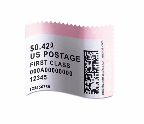 DYM30915 LabelWriter Postage Stamp Labels, 1-5/8 x 1-1/4, White, 200/RL By DYMO