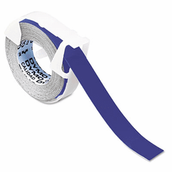 DYM520106 Self-Adhesive Glossy Labeling Tape for Embossers, 3/8in x 9-34ft Roll, Blue By DYMO
