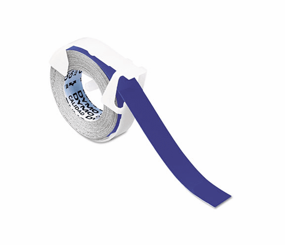 DYM520106 Self-Adhesive Glossy Labeling Tape for Embossers, 3/8in x 9-34ft Roll, Blue By DYMO