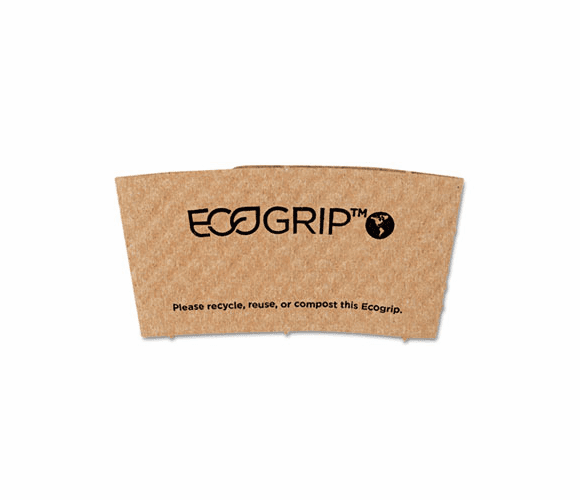 ECOEG2000 EcoGrip Recycled Content Hot Cup Sleeve, Kraft, 1300/Ctn By ECO-PRODUCTS,INC.