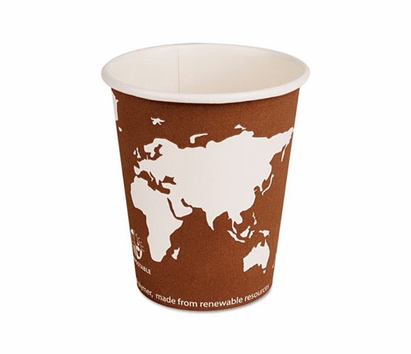 ECOEPBHC10WA World Art Renewable Resource Compostable Hot Drink Cups, 10 oz, Rust, 1000/Ctn By ECO-PRODUCTS,INC.