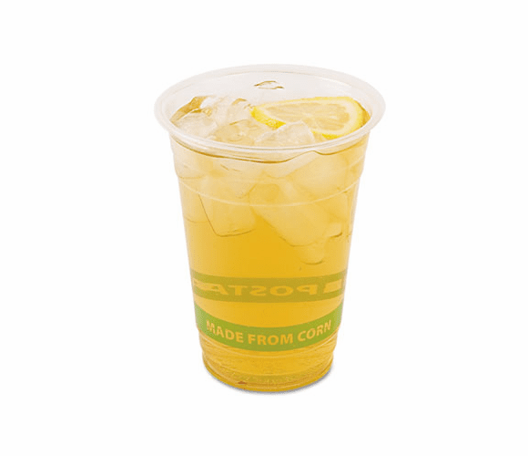 ECOEPCC16GS GreenStripe Renewable Resource Compostable Cold Drink Cups, 16 oz, Clr, 1000/Ctn By ECO-PRODUCTS,INC.