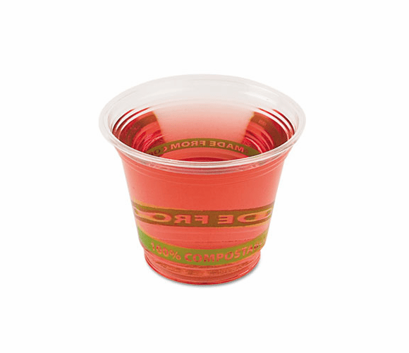 ECOEPCC9SGS GreenStripe Renewable Resource Compostable Cold Drink Cups, 9 oz., Clr, 1000/Ctn By ECO-PRODUCTS,INC.