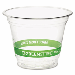 ECOEPCC9SGSPK GreenStripe Renewable Resource Compostable Cold Drink Cups, 9 oz., Clr, 50/Pack By ECO-PRODUCTS,INC.