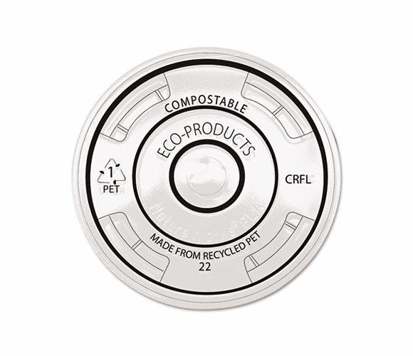 ECOEPCRFL Recycled Content Clear Plastic Cold Drink Cup Lids, Clear, 1000/Carton By ECO-PRODUCTS,INC.