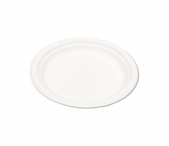 ECOEPP013PK Compostable Sugarcane Dinnerware, 9" Plate, Natural White, 50/Pack By ECO-PRODUCTS,INC.