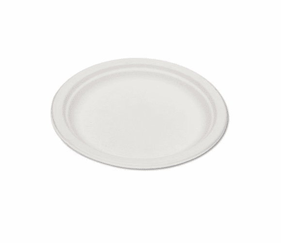 ECOEPP016PK Compostable Sugarcane Dinnerware, 6" Plate, Natural White, 50/Pack By ECO-PRODUCTS,INC.