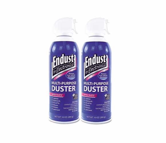 END11407 Compressed Air Duster for Electronics, 10oz, 2 per Pack By ENDUST