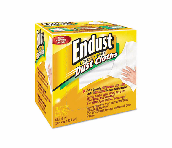 END522000 Dust Cleaner, Cloth, 32-oz, White, 10/Box By ENDUST