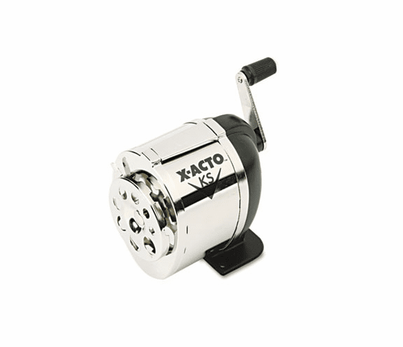EPI1031 X-ACTO Manual Pencil Sharpener, Table- or Wall-Mount, Black/Chrome By ELMER'S PRODUCTS, INC.