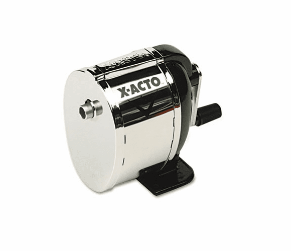 EPI1041 X-ACTO L Table-Mount/Wall-Mount Manual Pencil Sharpener, Black/Chrome By ELMER'S PRODUCTS, INC.