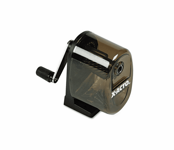 EPI1083 X-ACTO Manual Pencil Sharpener,Table-/Wall-Mount, Translucent Smoke/Black By ELMER'S PRODUCTS, INC.