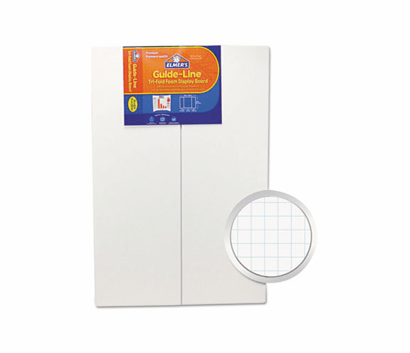 EPI905100 Guide-Line Paper-Laminated Polystyrene Foam Display Board, 30 x 20, White, 2/PK By ELMER'S PRODUCTS, INC.