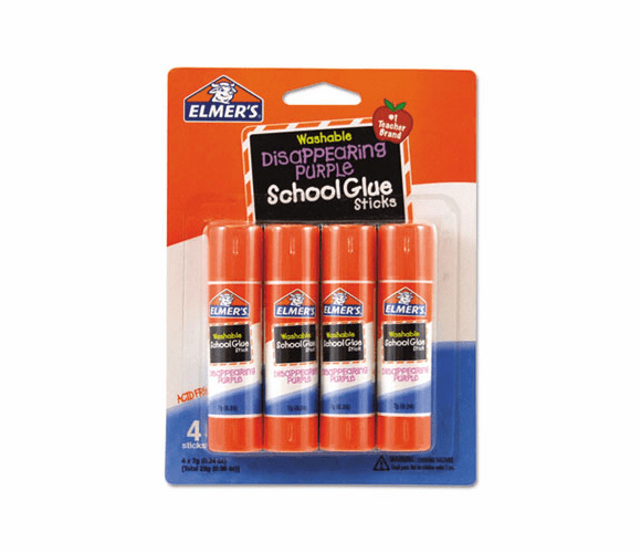 EPIE543 Washable Glue Sticks, Purple, Repositional, 4/Pack By HUNT MFG.