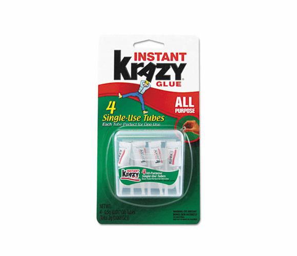 EPIKG58248SN Krazy Glue Single-Use Tubes w/Storage Case, 4/Pack By ELMER'S PRODUCTS, INC.