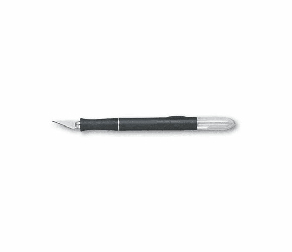 EPIX3724 X2000 No-Roll Rubber Barrel Knife w/#11 Replaceable Blade & Safety Cap By HUNT MFG.