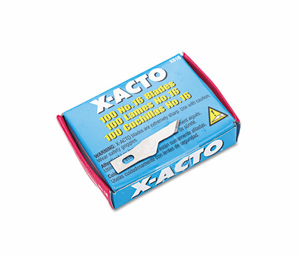 EPIX616 #16 Bulk Pack Blades for X-Acto Knives, 100/Box By HUNT MFG.