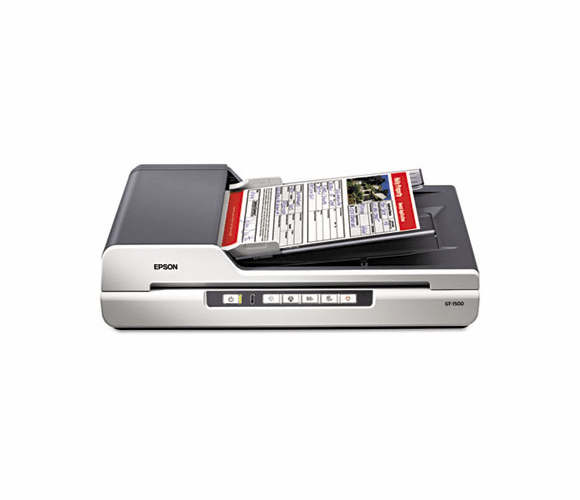 EPSB11B190011 GT-1500 Flatbed Color Image Scanner, 600dpi, Manual Paper Feeder By EPSON AMERICA, INC.