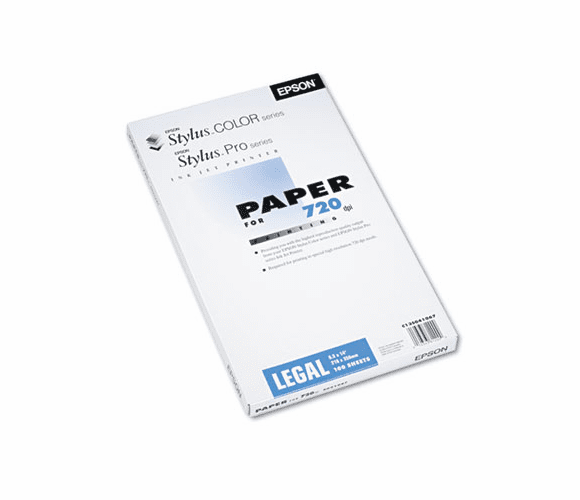 EPSS041067 Matte Presentation Paper, 27 lbs., Matte, 8-1/2 x 14, 100 Sheets/Pack By EPSON AMERICA, INC.