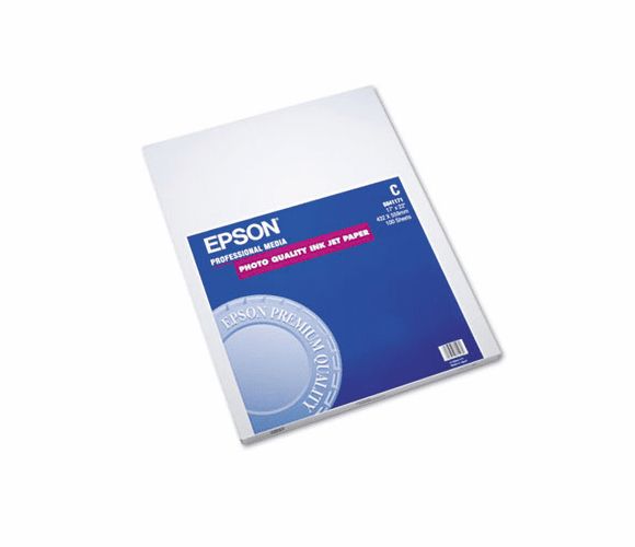 EPSS041171 Matte Presentation Paper, 27 lbs., Matte, 17 x 22, 100 Sheets/Pack By EPSON AMERICA, INC.
