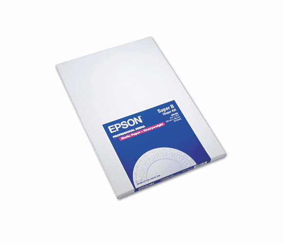 EPSS041263 Premium Matte Presentation Paper, 45 lbs., 13 x 19, 50 Sheets/Pack By EPSON AMERICA, INC.