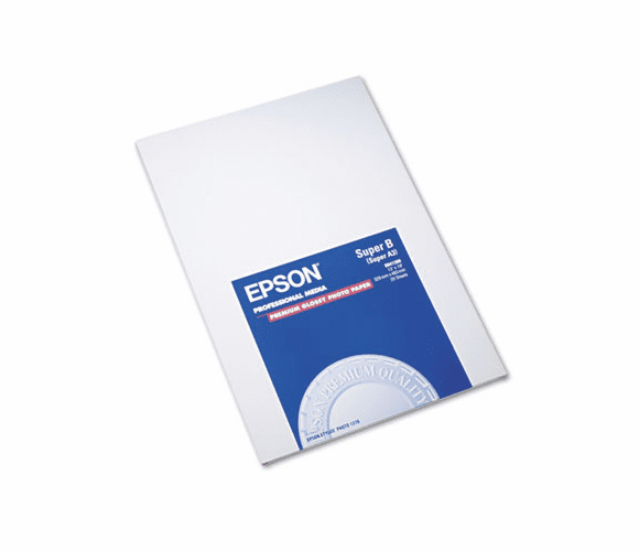 EPSS041289 Premium Photo Paper, 68 lbs., High-Gloss, 13 x 19, 20 Sheets/Pack By EPSON AMERICA, INC.