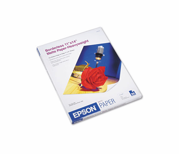 EPSS041468 Premium Matte Presentation Paper, 45 lbs., 11 x 14, 50 Sheets/Pack By EPSON AMERICA, INC.