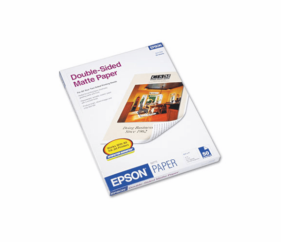 EPSS041568 Premium Matte Presentation Paper, 45 lbs., 8-1/2 x 11, 50 Sheets/Pack By EPSON AMERICA, INC.