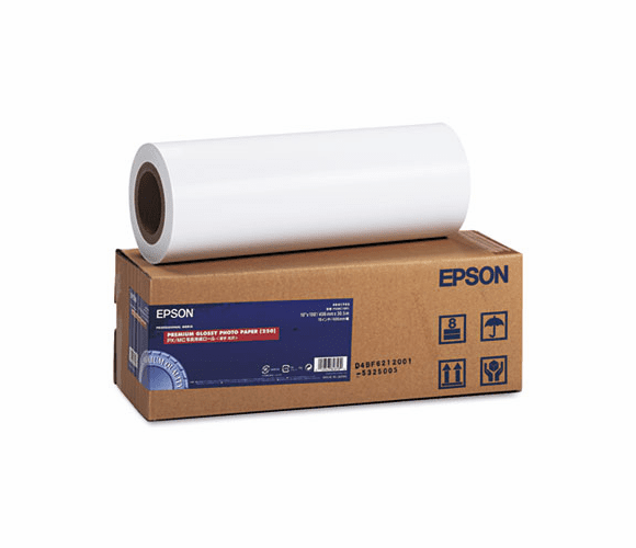 EPSS041742 Premium Glossy Photo Paper Rolls, 16" x 100 ft, Roll By EPSON AMERICA, INC.