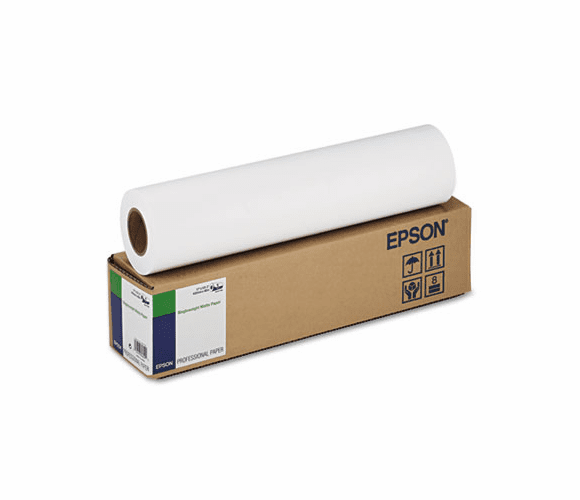 EPSS041746 Singleweight Matte Paper, 120 g, 2" Core, 17" x 131 ft., White By EPSON AMERICA, INC.