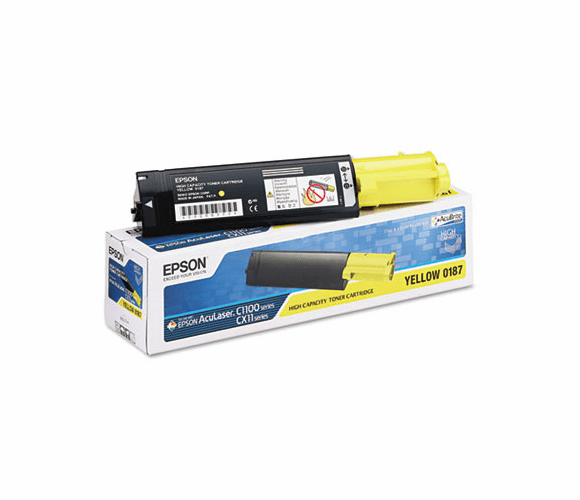 EPSS050187 S050187 Toner, 4000 Page-Yield, Yellow By EPSON AMERICA, INC.