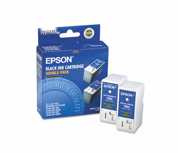 EPST003012 T003012 Ink, 600 Page-Yield, 2/Pack, Black By EPSON AMERICA, INC.