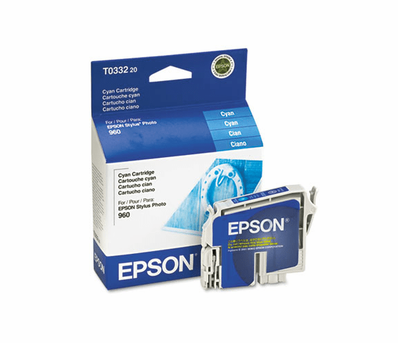 EPST033220 T033220 DURABrite Ink, 440 Page-Yield, Cyan By EPSON AMERICA, INC.