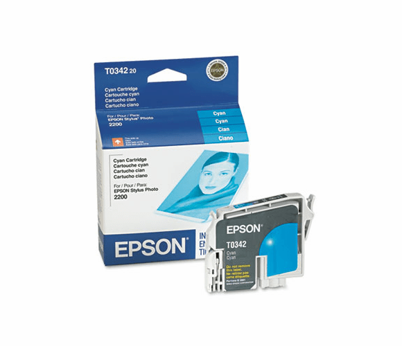EPST034220 T034220 Ink, 440 Page-Yield, Cyan By EPSON AMERICA, INC.