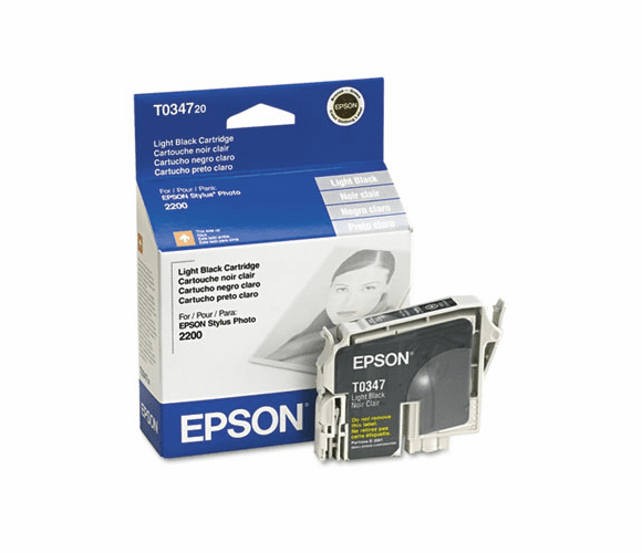 EPST034720 T034720 Ink, 628 Page-Yield, Light Black By EPSON AMERICA, INC.