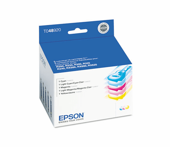 EPST048920 T048920 Ink, 430 Page-Yield, 5/Pack, Assorted By EPSON AMERICA, INC.
