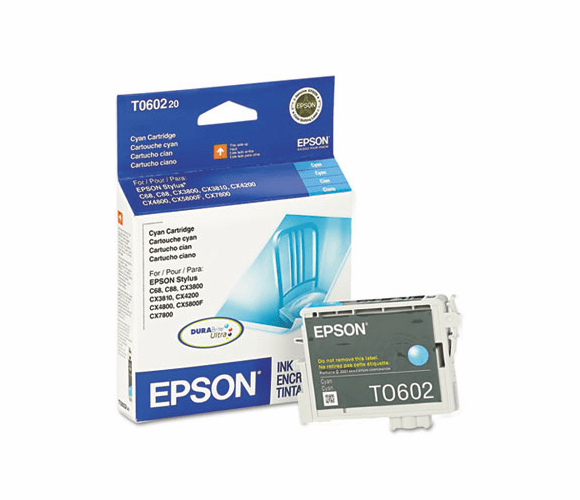 EPST060220 T060220 DURABrite Ink, 450 Page-Yield, Cyan By EPSON AMERICA, INC.