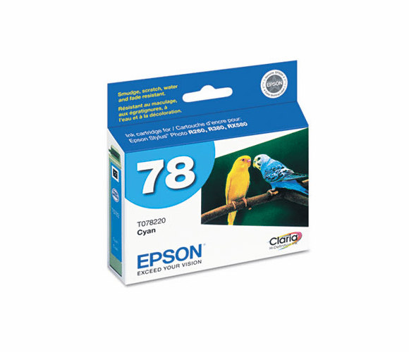 EPST078220 T078220 Claria Ink, 430 Page-Yield, Cyan By EPSON AMERICA, INC.