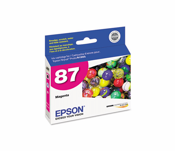 EPST087320 T087320 UltraChrome Hi-Gloss 2 Ink, Magenta By EPSON AMERICA, INC.