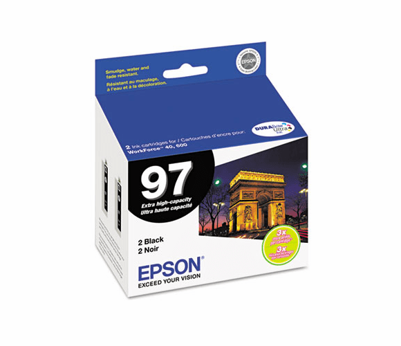EPST097120D2 T097120D2 (97) Extra High-Yield Ink, 2/Pack, Black By EPSON AMERICA, INC.