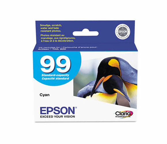 EPST099220 T099220 (99) Claria Ink, 450 Page-Yield, Cyan By EPSON AMERICA, INC.