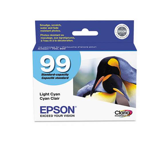EPST099520 T099520 (99) Claria Ink, 450 Page-Yield, Light Cyan By EPSON AMERICA, INC.