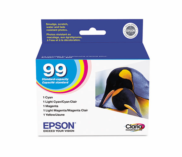 EPST099920 T099920 (99) Claria Ink, 450 Page-Yield, 5/Pack, Assorted By EPSON AMERICA, INC.