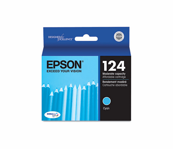 EPST124220 T124220 (124) Moderate Capacity Ink, Cyan By EPSON AMERICA, INC.